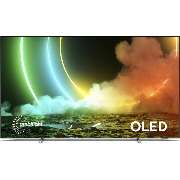 Televizor Philips 55OLED706/12, 139 cm, Smart Android, 4K Ultra HD, OLED, clasa G, Negru