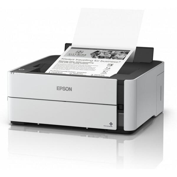 Imprimanta inkjet monocrom Epson EcoTank M1170, Duplex, Retea, Wireless, A4