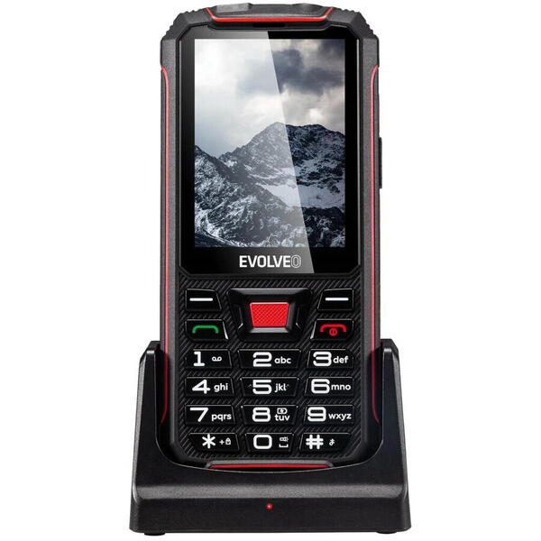 Telefon mobil EVOLVEO StrongPhone Z4 - IP68, DualSIM, Negru-Rosu