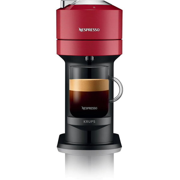 Espressor Nespresso by Krups XN910510 Vertuo Next, 1500W, Tehnologie de extractie Centrifuzie, Conectare la telefon, 1.1L, Rosu