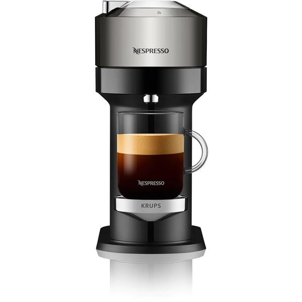 Espressor Nespresso by Krups XN910C10 Vertuo Next Deluxe Chrome, 1500W, Tehnologie de extractie Centrifuzie, Conectare la telefon, 1.1L, Crom