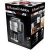 Cafetiera Russell Hobbs Grind & Brew 25610-56, 1000 W, 1.25 l, 250 g, Rasnita ajustabila, Selector aroma, Inox/Negru