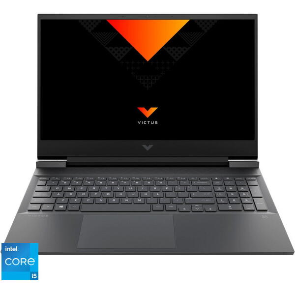 Laptop HP Gaming 16.1'' Victus 16-d0100nq, FHD IPS, Procesor Intel® Core™ i5-11400H (12M Cache, up to 4.50 GHz), 16GB DDR4, 512GB SSD, GeForce RTX 3050 Ti 4GB, Free DOS, Mica Silver
