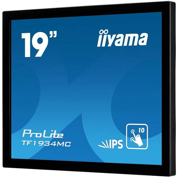 Monitor Tactil Iiyama TF1934MC-B7X 19" OpenFrame IP65 Touch, Negru
