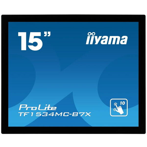 Monitor Tactil Iiyama ProLite TF1534MC-B7X 15" OpenFrame 4:3 IP65, Negru