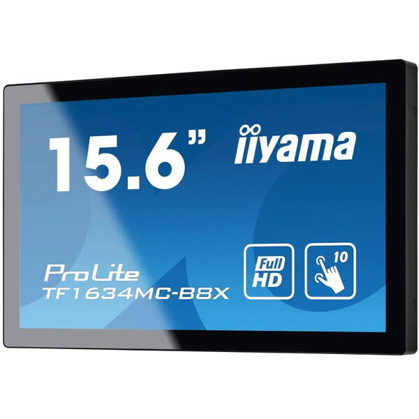 Monitor Iiyama TF1634MC-B8X 15.6" IPS touch OpenFrame IP65, Negru