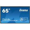 Monitor iiyama ProLite LH6552UHS-B1 65" IPS 4K UHD, Digital Signage, 24/7, Intel® SDM, Android, Negru