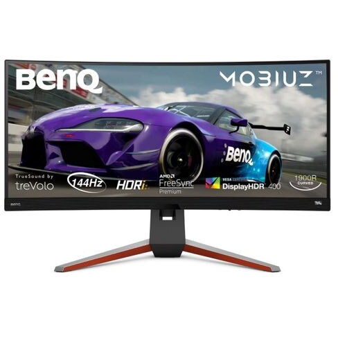 benq Monitor Gaming IPS LED BenQ EX3415R, 34inch WQHD, Ecran Curbat, Boxe, 1 ms, 144 Hz, Gri Desktop & Monitoare