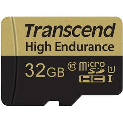Memory Card microSDXC Transcend High Endurance 32GB, Class 10, UHS-I U1 + Adaptor SD