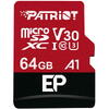 Card de memorie Patriot LX 64GB, microSDXC, Clasa 10, V30