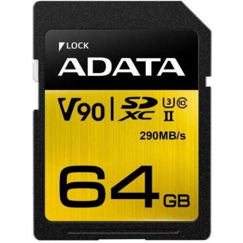 Adata Memory Card SDXC A-data Premier One 64GB, Class 10, UHS-II U3, V90