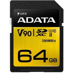 Memory Card SDXC A-data Premier One 64GB, Class 10, UHS-II U3, V90