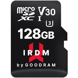 Card de memorie microSDXC Goodram IRDM 128GB,UHS I,cls 10 + adaptor, IR-M3AA-1280R12