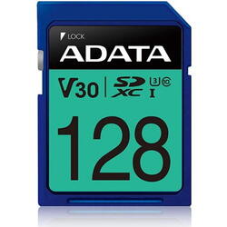 Memory Card SDXC A-data Premier Pro 128GB, Class 10, UHS-I U3, V30