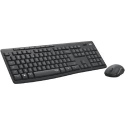 Kit wireless tastatura si mouse Logitech MK295 Silent, layout US INTL, Graphite