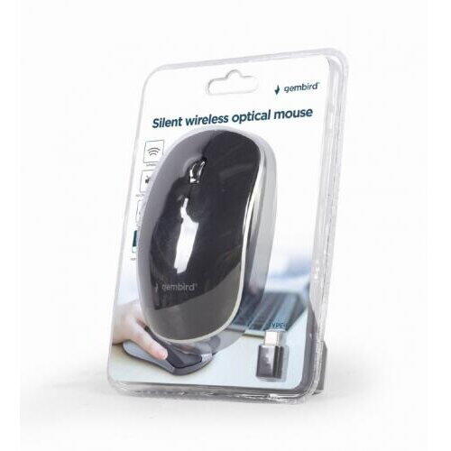 GEMBIRD Mouse Optic Gembrid MUSW-4BSC-01, USB Wireless, Black