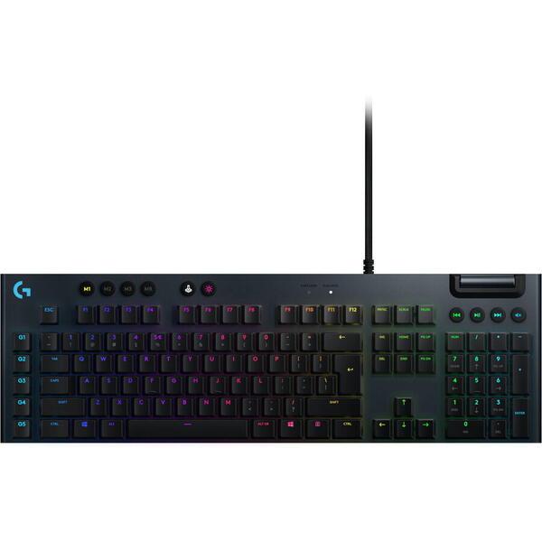 Tastatura mecanica gaming Logitech G815, Ultraslim, Lightsync RGB, Switch Liniar