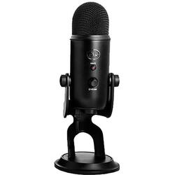 Microfon Profesional Blue Yeti USB, PC & Mac, Gaming, Podcast, Streaming, Recording, Multi-Pattern, Blackout