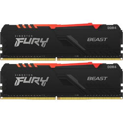 Memorie Kingston FURY Beast RGB 16GB DDR4 3600MHz CL17 Dual Channel Kit