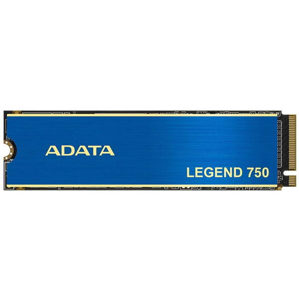 SSD ADATA Legend750 ALEG-750-500GCS, 500 GB, M.2, PCIe Gen3.0 x4, 3D TLC Nand, R/W: 3350/2450 MB/s