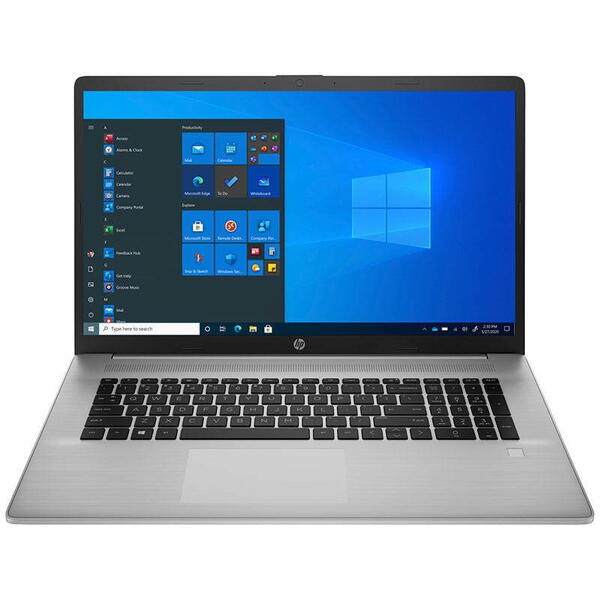 Laptop HP 470 G8, 17.3inch FHD, Intel Core i7-1165G7, 16GB RAM, 1TB SSD, nVidia GeForce MX450 2GB, Windows 10 Pro, Argintiu