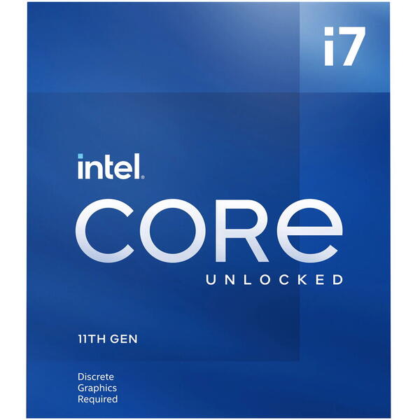 Procesor Intel® Core™ i7-11700KF Rocket Lake, 3.60 GHz, 16MB, fara grafica integrata, Socket 1200