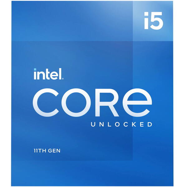 Procesor Intel® Core™ i5-11600K Rocket Lake, 3.90 GHz, 12MB, Socket 1200