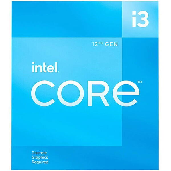 Procesor Intel® Core™ i3-12100F Alder Lake, 3.3GHz, 12MB, fara grafica integrata, Socket 1700