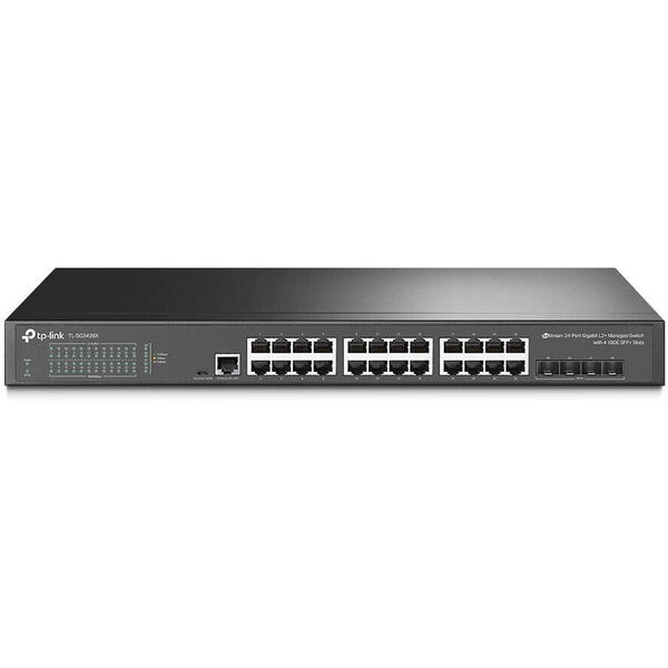 Switch TP-Link TL-SG3428X, Jetstream, managed L2+, 24× 10/100/1000 Mbps