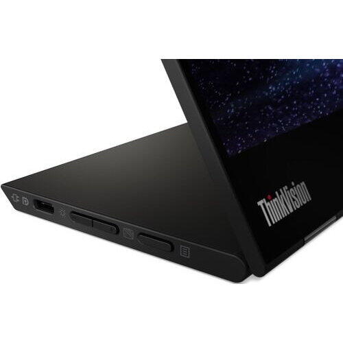 Monitor Portabil IPS LED Lenovo ThinkVision, 14inch Full HD, USB Type-C, Touchscreen, Negru