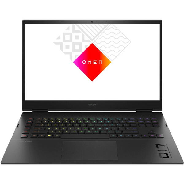 Laptop HP Gaming 17.3'' OMEN  17, QHD IPS 165Hz, Procesor Intel® Core™ i7-11800H (24M Cache, up to 4.60 GHz), 16GB DDR4, 1TB SSD, GeForce RTX 3070 8GB, Win 11 Home, Shadow Black