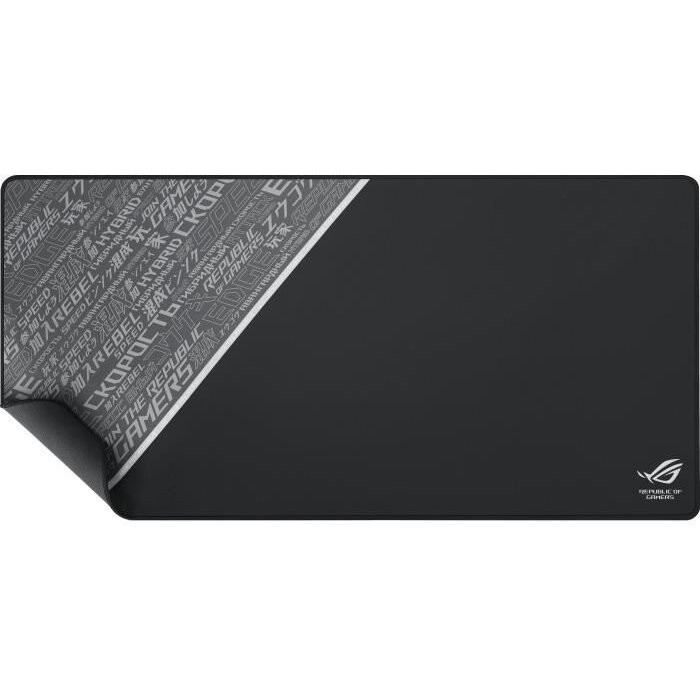 Asus Mousepad gaming ASUS ROG Sheath BLK LTD, dimensiuni foarte mari, baza cauciucata, cusaturi anti-rupere, Negru/Gri Mouse Pad