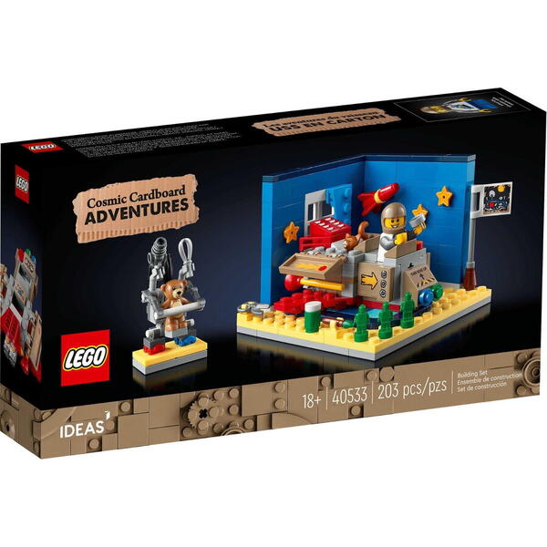 LEGO® LEGO Ideas Aventuri cosmice in racheta de carton, 203 piese