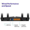 Router Wireless Wi-Fi 6 TP-Link Archer AX20, Dual-Band Gigabit AX1800, 1.8 Gbps, cu OFDMA, procesor Quad-Core 1,5GHz, Beamforming, Target Wake Time, WPA3, Airtime Fairness, OpenVPN, Control Parental și USB 2.0