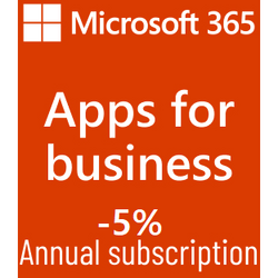 Microsoft 365 Apps for business-Annual subscription (1 year)