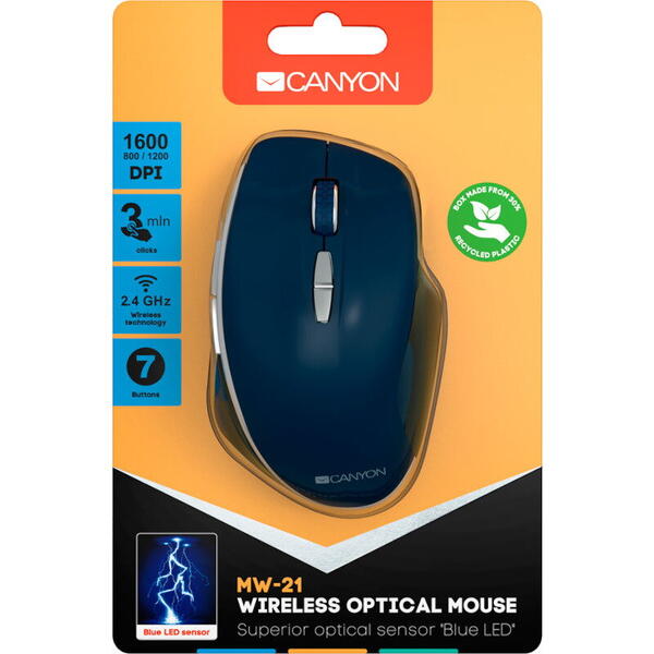 Mouse Canyon CNS-CMSW21BL Wireless Blue