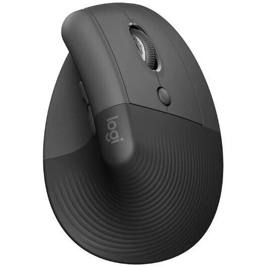 Mouse Wireless Logitech Lift Right Vertical Ergonomic, Bluetooth, 4000 DPI (Negru)