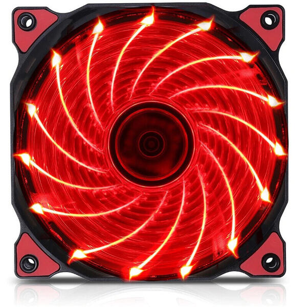 Ventilator Segotep Polar Wind, 120 mm, Red LED, 120x120x50 mm