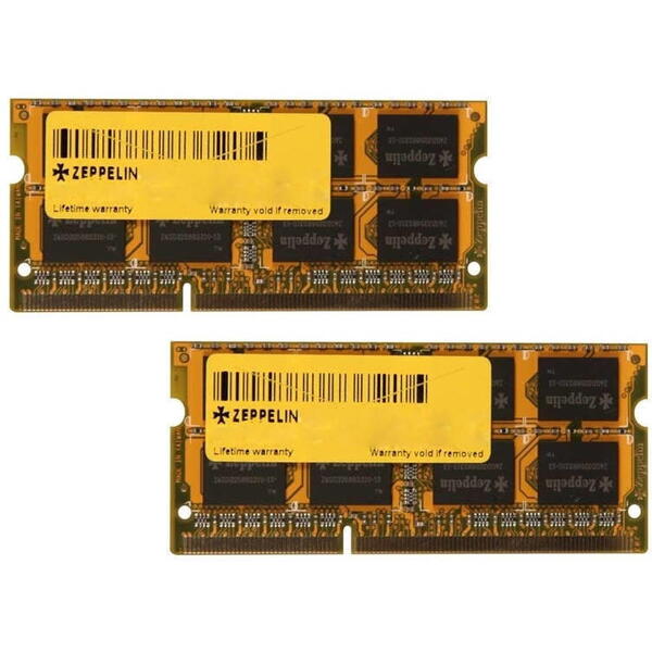 SODIMM DDR3/1600 2048M ZEPPELIN (life time, dual channel) 'ZE-SD3-2G1600'