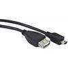 Cablu Gembird USB OTG AF la Mini-BM, 0.15 m, Negru