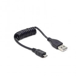 Cablu de date Gembird CC-MUSB2C-AMBM-0.6M, USB - micro USB, 0.6m, Negru
