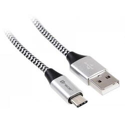 Cablu de date Tracer, USB 2.0 - USB-C, 1m, Black-Silver
