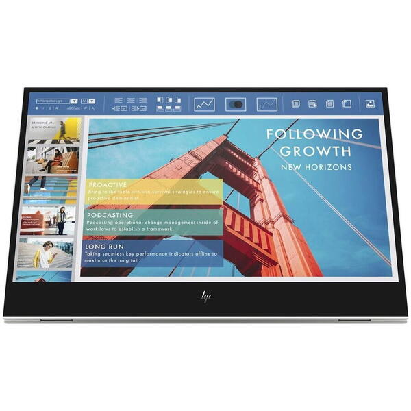 Monitor HP E-Series E14 G4 35,6 cm 14inch 1920 x 1080 Pixel Full HD LED Alb