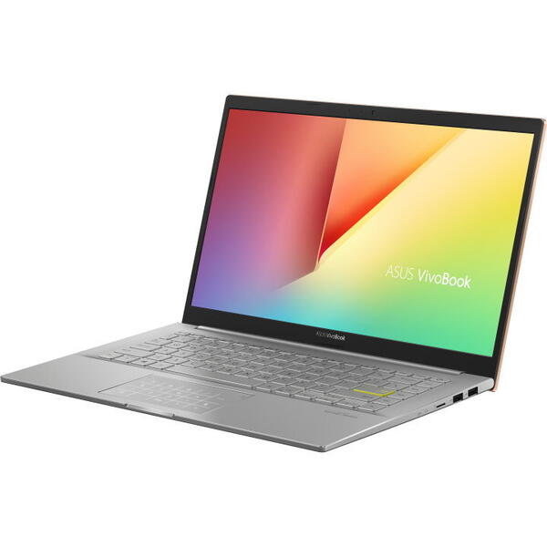Laptop ASUS Vivobook K413EA-EK1762, 14inch FHD, Intel Core i5-1135G7, 8GB RAM, 512GB SSD, Auriu