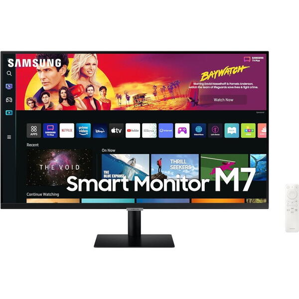 Monitor Smart LED VA Samsung 32", 4k UHD, HDMI, WIDI, Bluetooth, Negru
