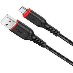 Cablu Date Si Incarcare USB La MicroUSB HOCO X59 Victory, 1 M, 2.4A, Negru