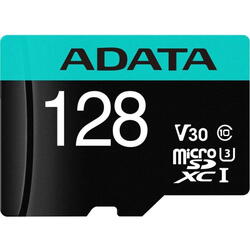 Card de memorie ADATA PremierPRO, MicroSDXC, 128GB, UHS-I U3 + Adaptor