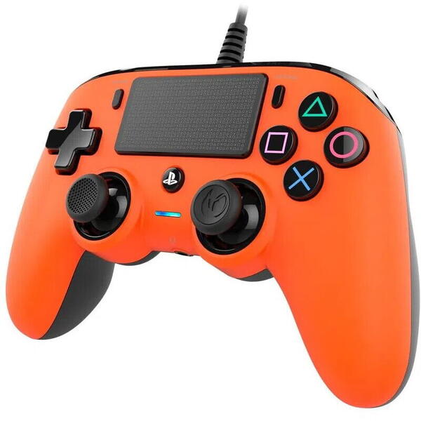 Bigben Controller cu Fir Nacon Compact PS4, Official Coloured, Portocaliu