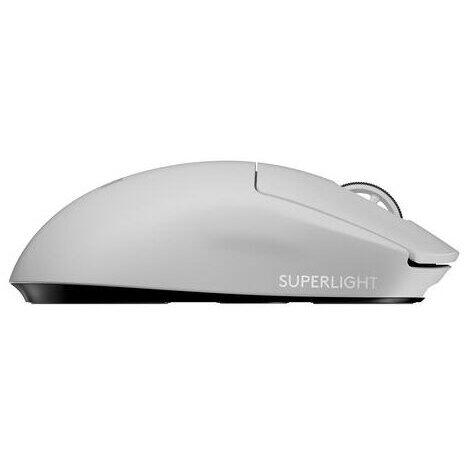 Mouse Gaming Logitech G Pro X Superlight Lightspeed Wireless, ultra usor 63 g, senzor Hero, 25600 DPI, Alb