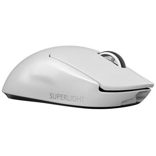 Mouse Gaming Logitech G Pro X Superlight Lightspeed Wireless, ultra usor 63 g, senzor Hero, 25600 DPI, Alb